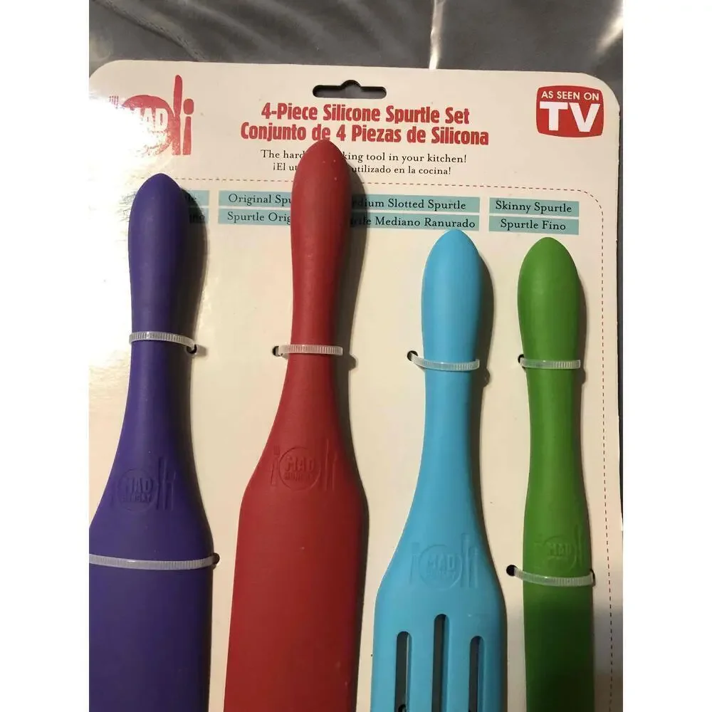 NWT Mad Hungry Silicone Spurtle Set As Seen On TV Kitchen Utensils